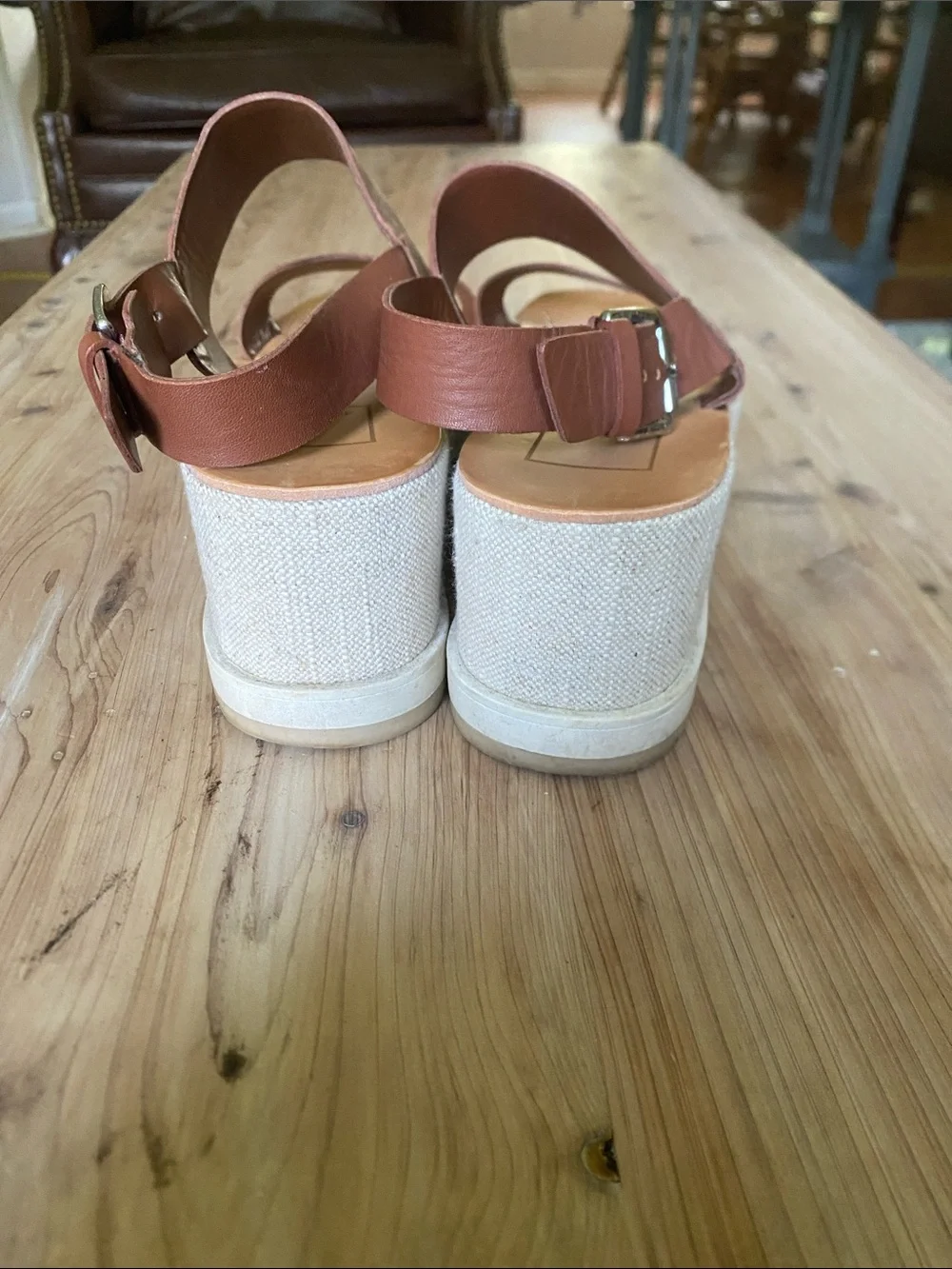 Dolce Vita Tan Leather Platform Sandals